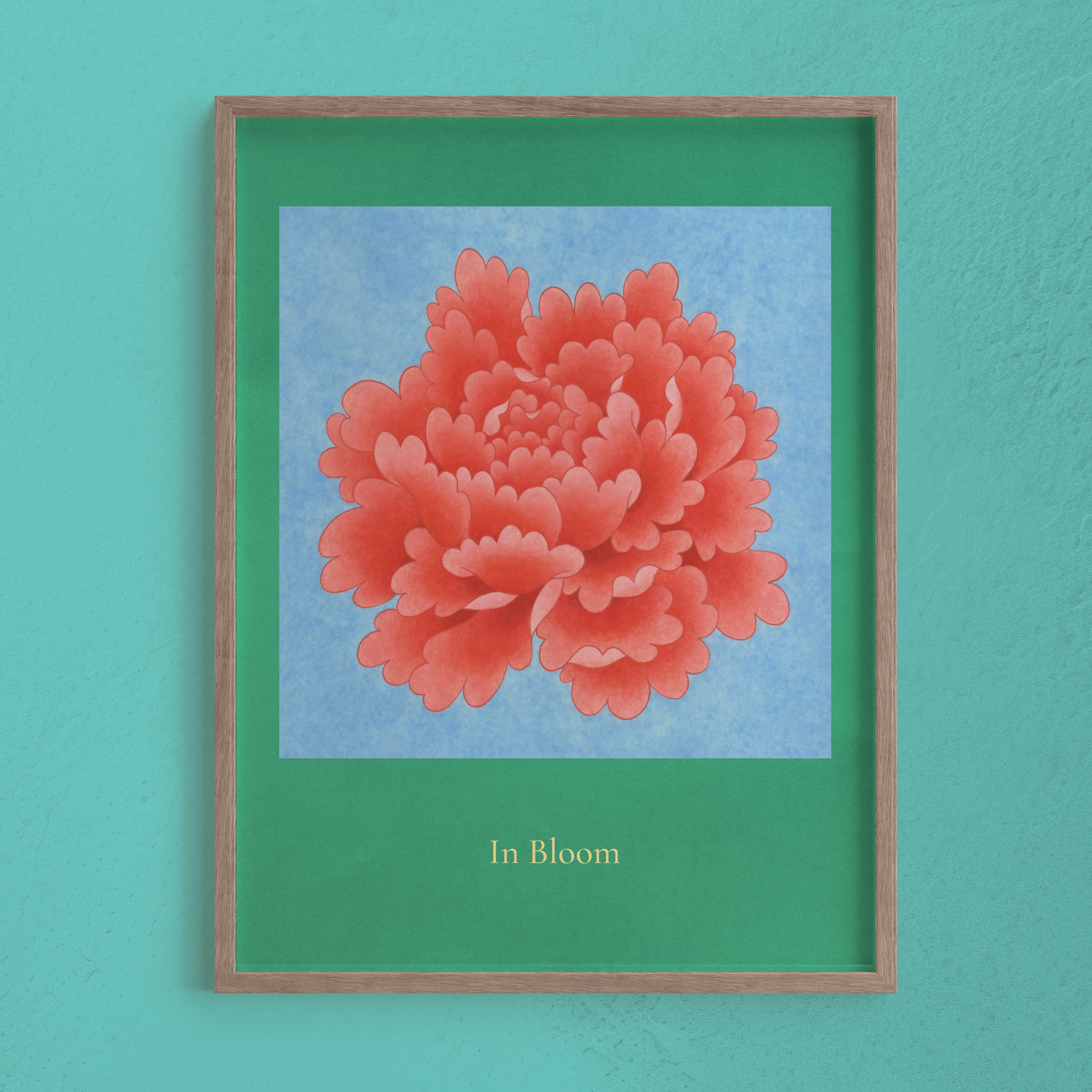 Peony Coral – Lámina Artística