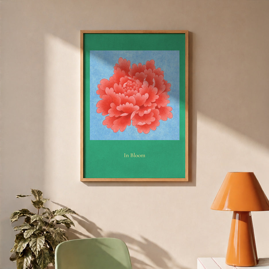 Peony Coral – Lámina Artística